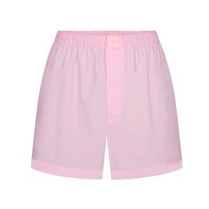 Skims Cotton Poplin Sleep Short - Cherry Blossom